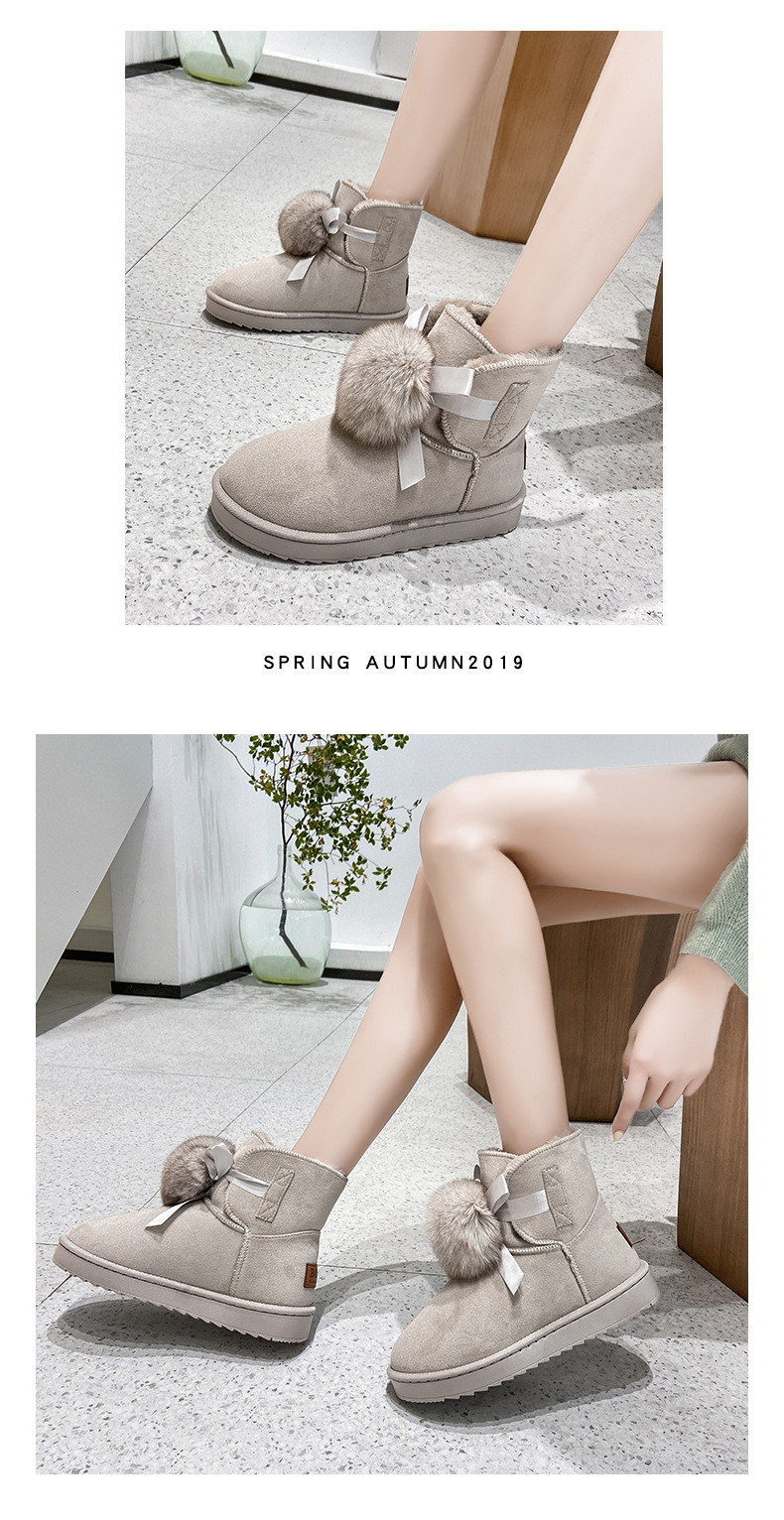 2021autumn and Winter New Fashion Cotton-Padded Shoes with Velvet Korean Style Online Influencer Fashion Casual Velvet Thick Women's Snow Boots Women