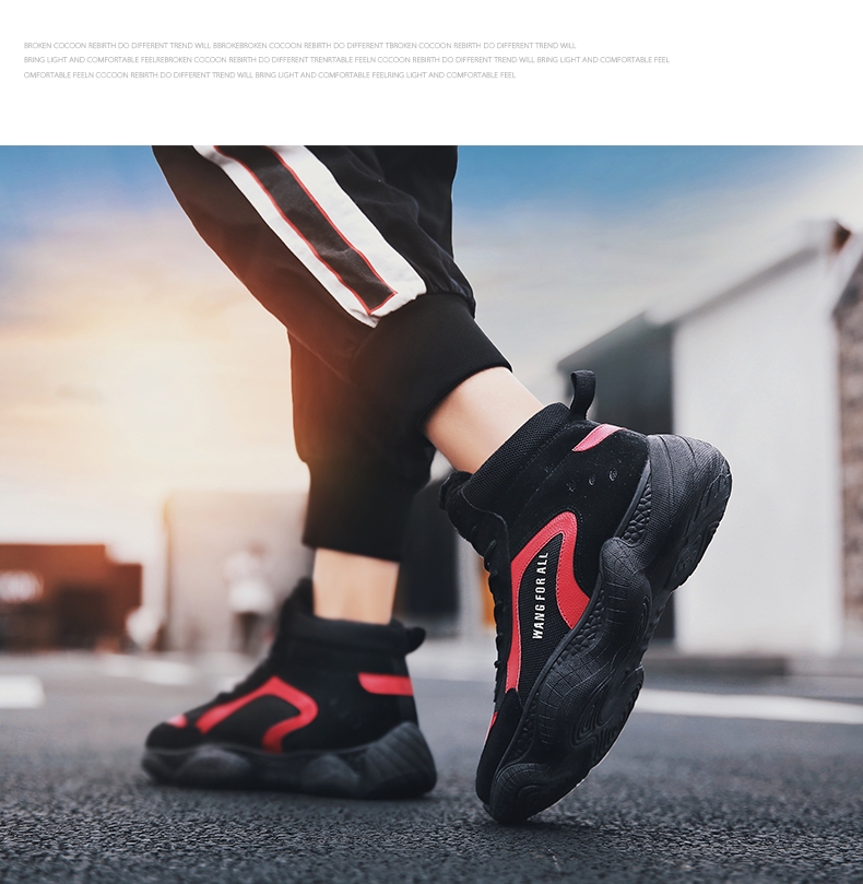Winter cotton-padded shoes with velvety men's shoes high top shoes sneakers men's shoes tide shoes coconut