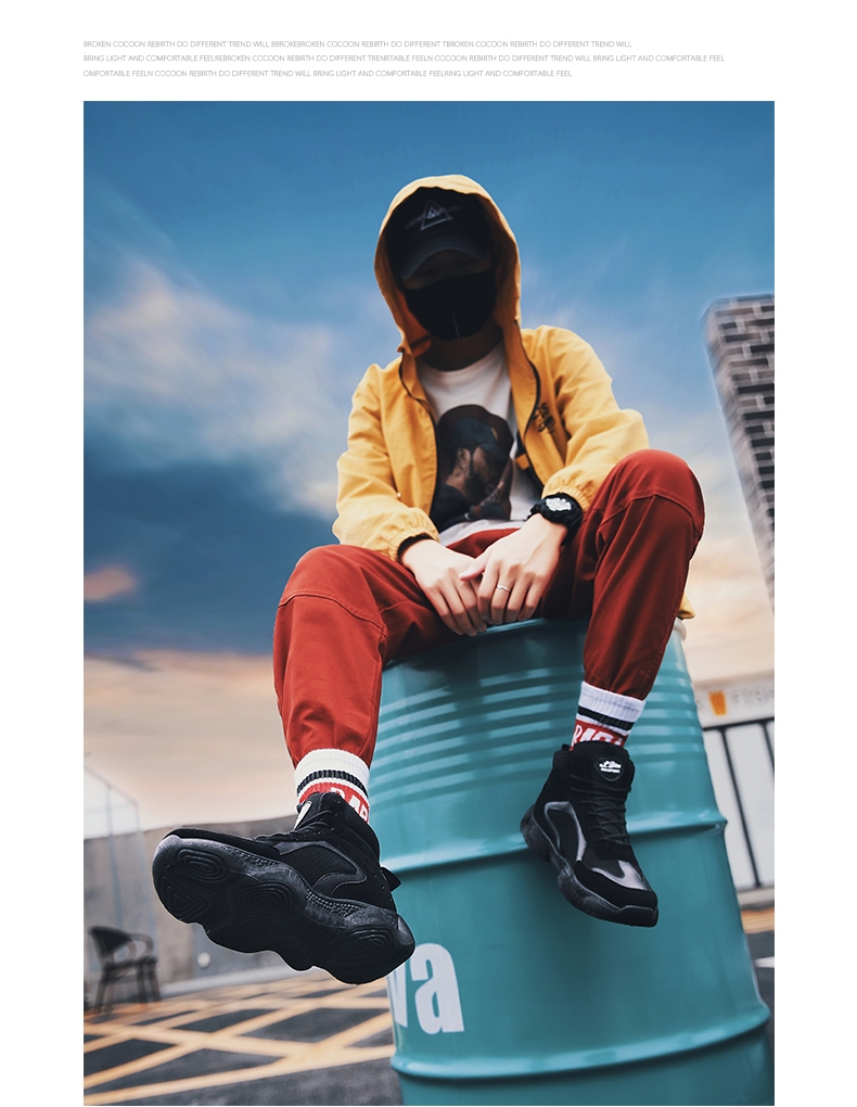 Winter cotton-padded shoes with velvety men's shoes high top shoes sneakers men's shoes tide shoes coconut