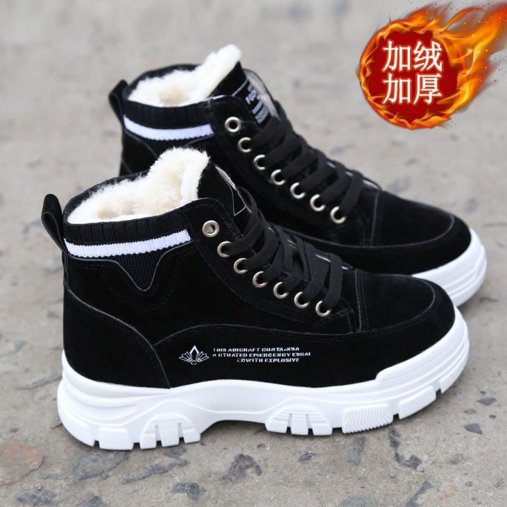 Women's Cotton-Padded Shoes Winter 2020 New Fashion Shoes Fleece-Lined Warm Martin Boots High-Top Shoes Female Students Platform Snow Boots Women's Cotton-Padded Shoes Winter 2020 New Fashion Shoes Fleece-Lined Warm Martin Boots High-Top Shoes Female Students Platform Snow Boots