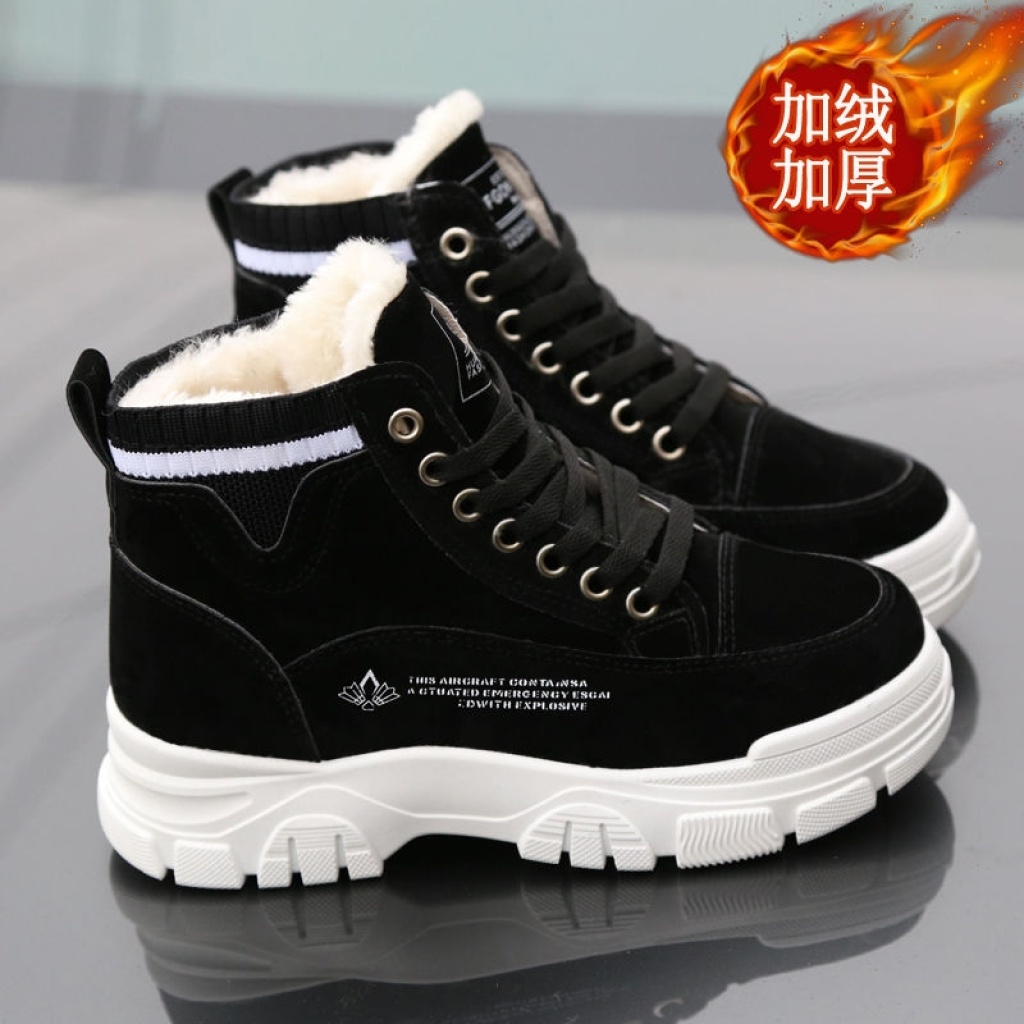 Women's Cotton-Padded Shoes Winter 2020 New Fashion Shoes Fleece-Lined Warm Martin Boots High-Top Shoes Female Students Platform Snow Boots Women's Cotton-Padded Shoes Winter 2020 New Fashion Shoes Fleece-Lined Warm Martin Boots High-Top Shoes Female Students Platform Snow Boots