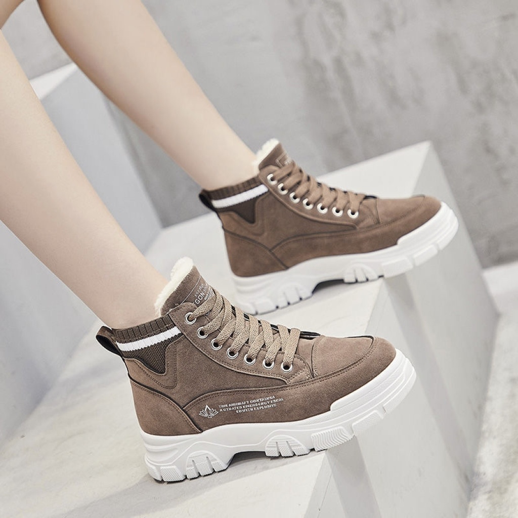 Women's Cotton-Padded Shoes Winter 2020 New Fashion Shoes Fleece-Lined Warm Martin Boots High-Top Shoes Female Students Platform Snow Boots Women's Cotton-Padded Shoes Winter 2020 New Fashion Shoes Fleece-Lined Warm Martin Boots High-Top Shoes Female Students Platform Snow Boots