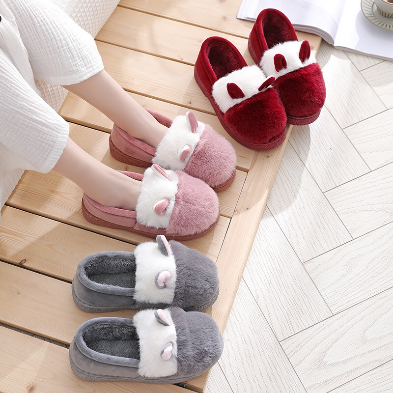 Sheep Ears Rabbit Fur Autumn and Winter Covered Root Indoor and Outdoor Home Cotton Slippers Women's Confinement Shoes Insulated Cotton-Padded Shoes Snow Boots Sheep Ears Rabbit Fur Autumn and Winter Covered Root Indoor and Outdoor Home Cotton Slippers Women's Confinement Shoes Insulated Cotton-Padded Shoes Snow Boots