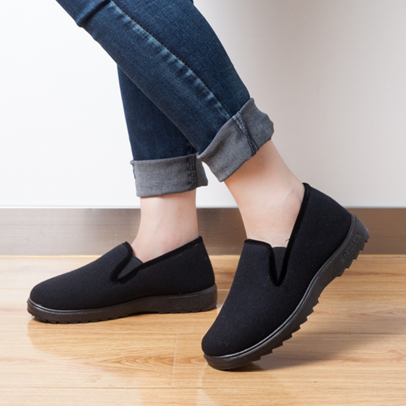 Winter Mother&#039;s Cotton Shoes Comfortable Warm Two Cotton Middle-Aged Women&#039;s Shoes Elderly Cotton-Padded Shoes Loafers Long-Term Wholesale
