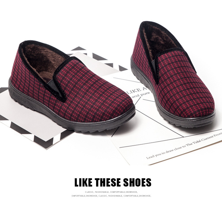 Winter Mother's Cotton Shoes Comfortable Warm Two Cotton Middle-Aged Women's Shoes Elderly Cotton-Padded Shoes Loafers Long-Term Wholesale