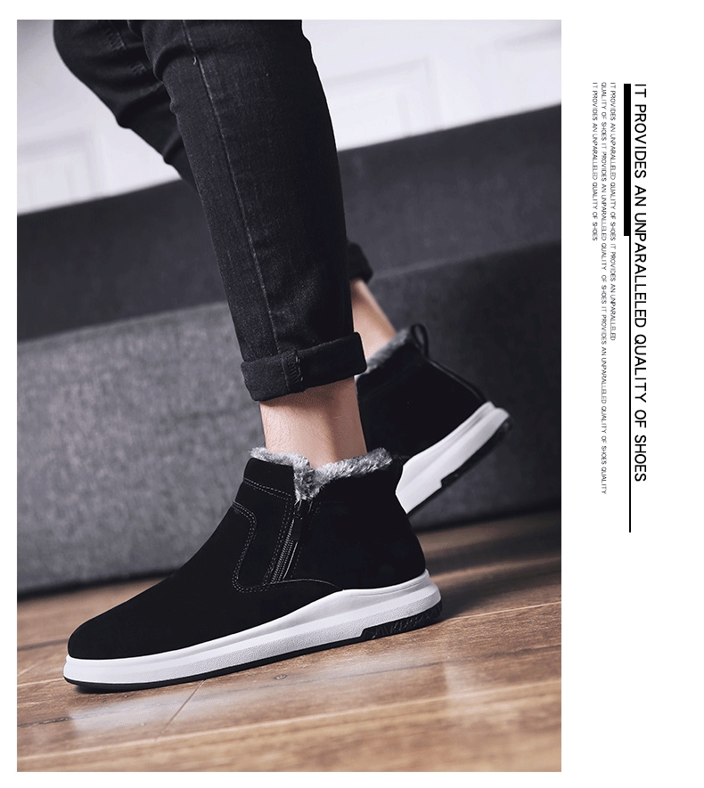 Winter cotton-padded shoes add velvet shoes for men high upper shoes board shoes sneakers for men fashionable shoes