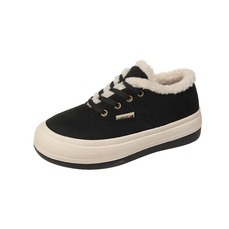 Fleece-Lined Vintage Cotton-Padded Shoes Women&#039;s New Korean Style Tied Winter Women&#039;s Shoes Fashion Casual Platform Canvas Shoes Fashion