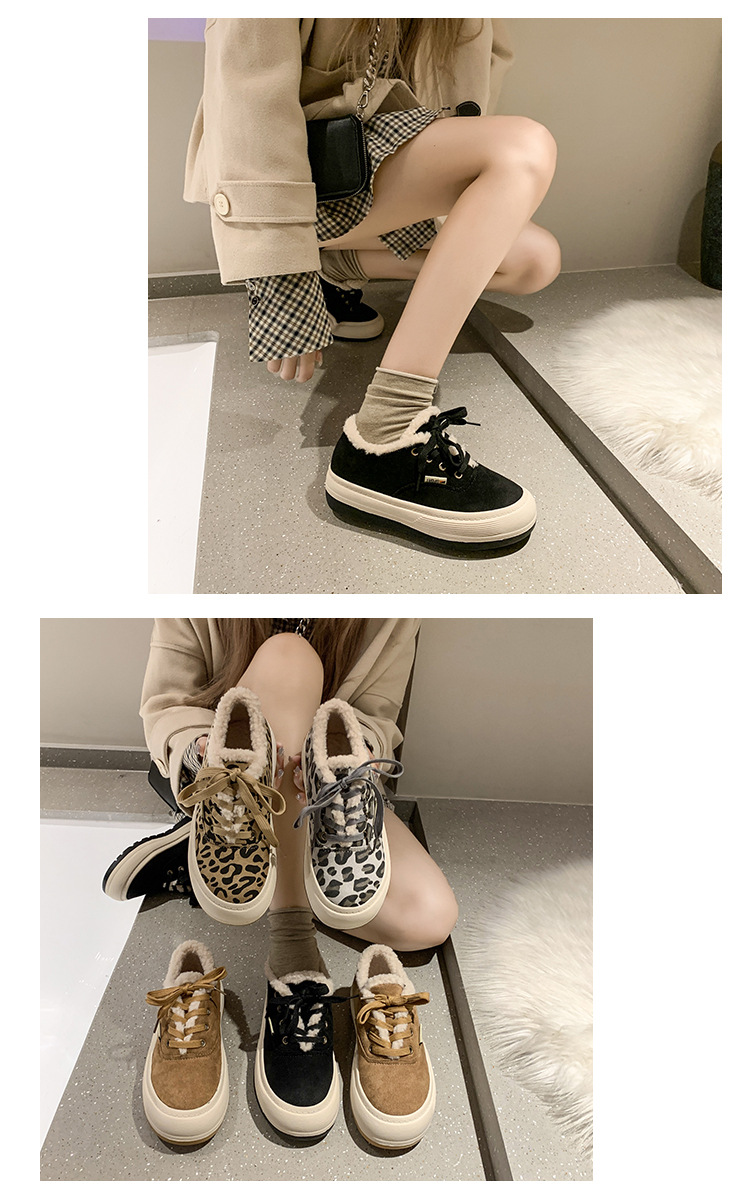 Fleece-Lined Vintage Cotton-Padded Shoes Women's New Korean Style Tied Winter Women's Shoes Fashion Casual Platform Canvas Shoes Fashion