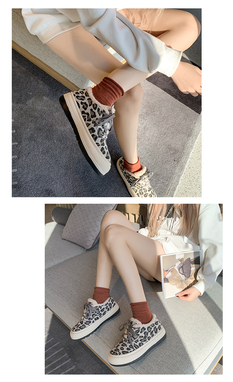 Fleece-Lined Vintage Cotton-Padded Shoes Women's New Korean Style Tied Winter Women's Shoes Fashion Casual Platform Canvas Shoes Fashion