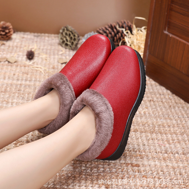 Old Beijing Women&#039;s Cotton Shoes Sports and Leisure Middle-Aged and Elderly Mom Shoes Flat Heel Velvet Warm Cotton Shoes Waterproof Snow Boots
