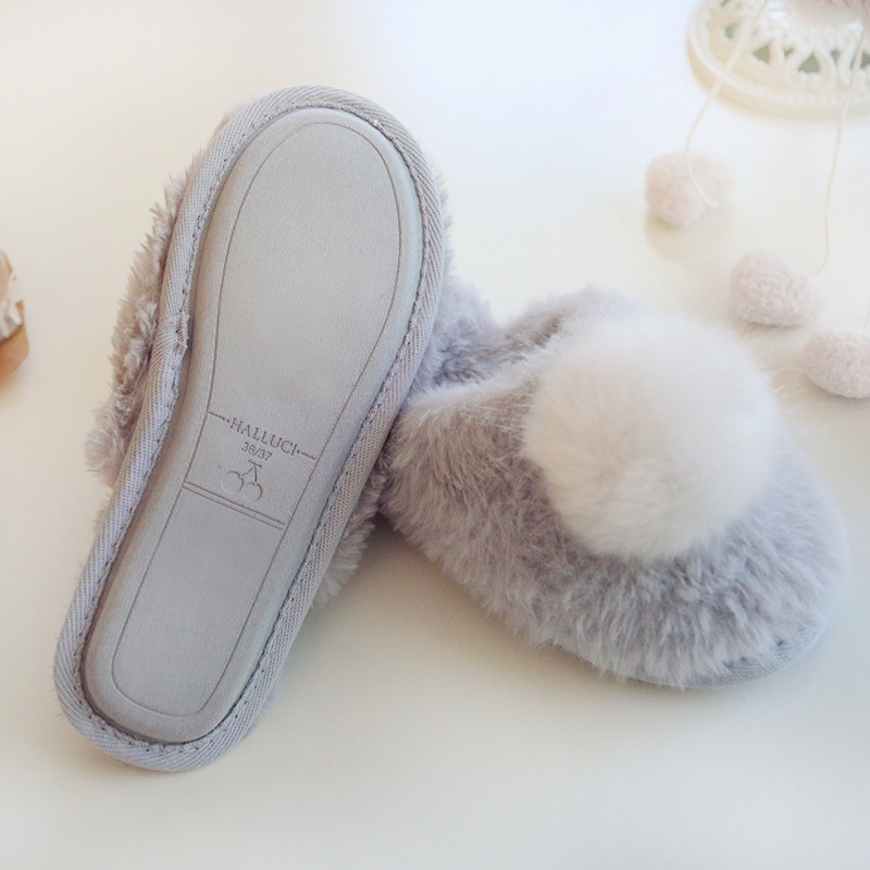 Winter New Home Japanese Cute Warm Cotton Slippers Cartoon Furry Slippers Indoor Home Women&#039;s Cotton-Padded Shoes