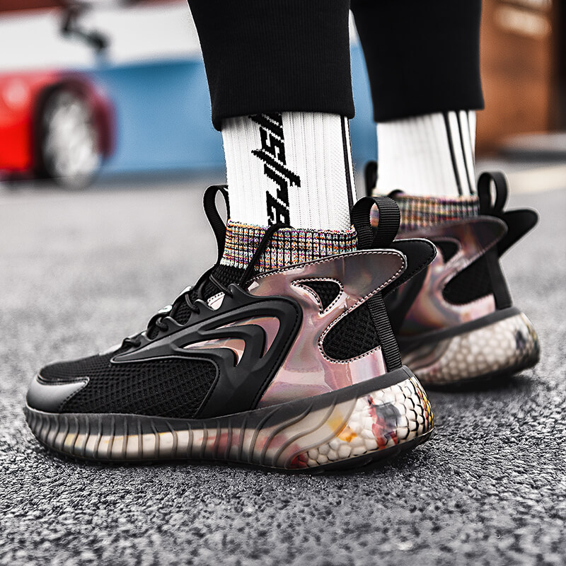 White Solid Color Universal round Toe Lace-up Summer Front Lace-up Flat Heel High-Ankle Leather Casual Shoes
