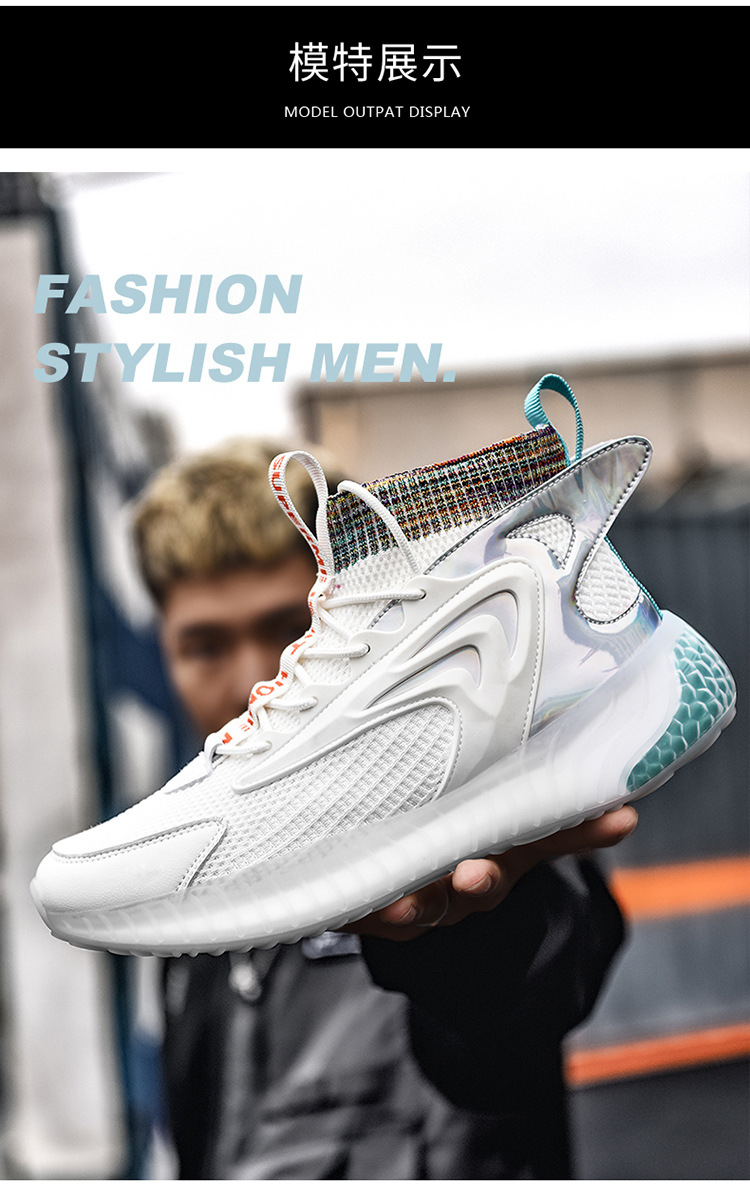 White Solid Color Universal round Toe Lace-up Summer Front Lace-up Flat Heel High-Ankle Leather Casual Shoes