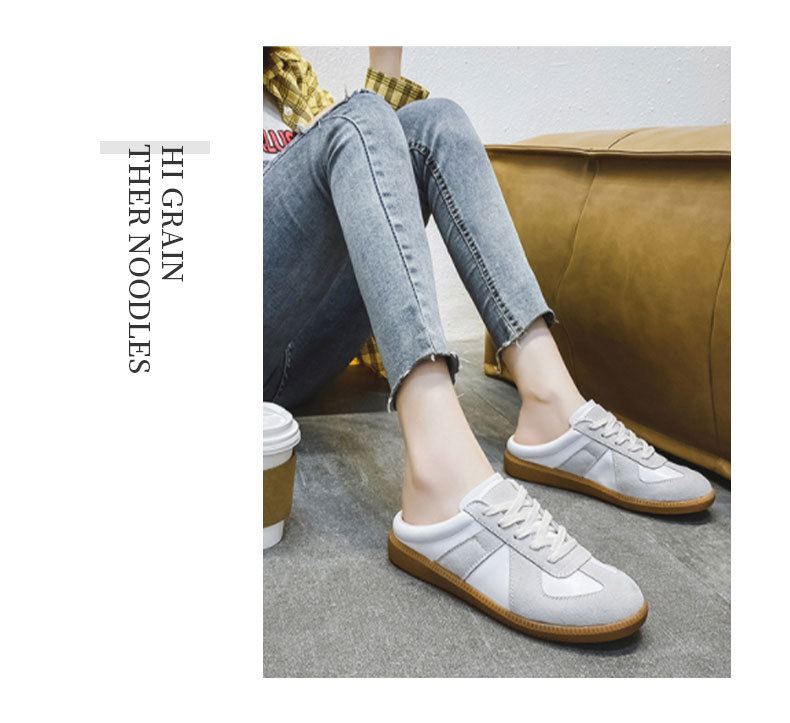 2021 Autumn and Winter German Training Shoes Women's All-Real Cowhide Breathable Flat Heel Minimalism Casual White Shoes Couple Sneakers