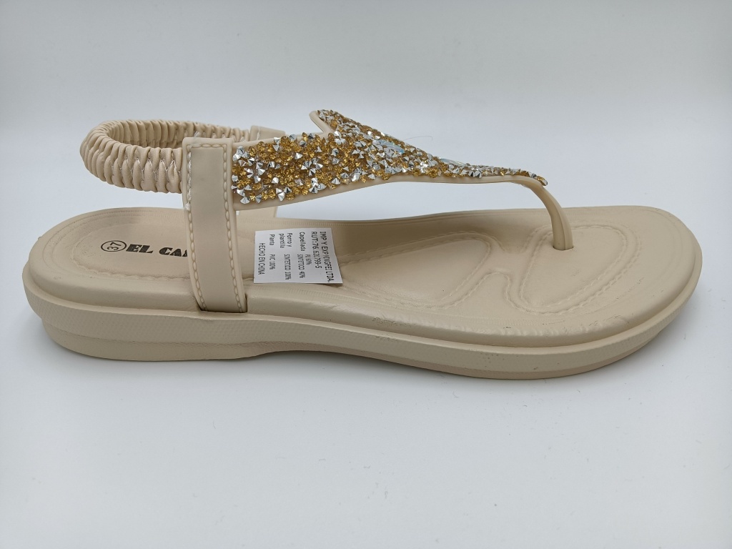 Internet Hot Sandals Women's Rhinestone Flat Wedge Heel New Flip-Flops Versatile Roman Style Summer Beach Shoes Flip-Flops Shoes