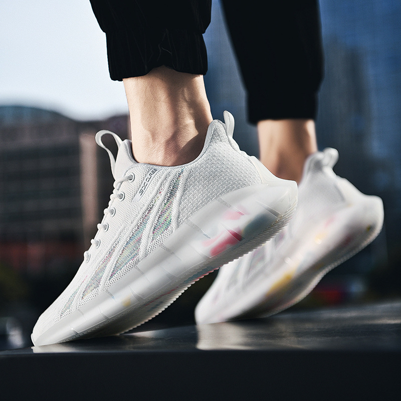 Autumn Flat Heel Low Top Front Lace-up White round Head Universal Women&#039;s Daily Lightning Solid Color Men&#039;s Shoes