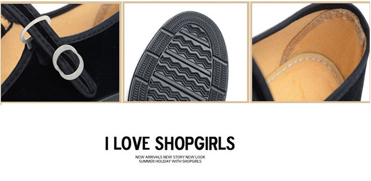 Beijing Cloth Shoes Women's Work Shoes Soft Bottom Hotel Black Cloth Shoes Flat Heel Square Dancing Shoes Flat Mom Shoes