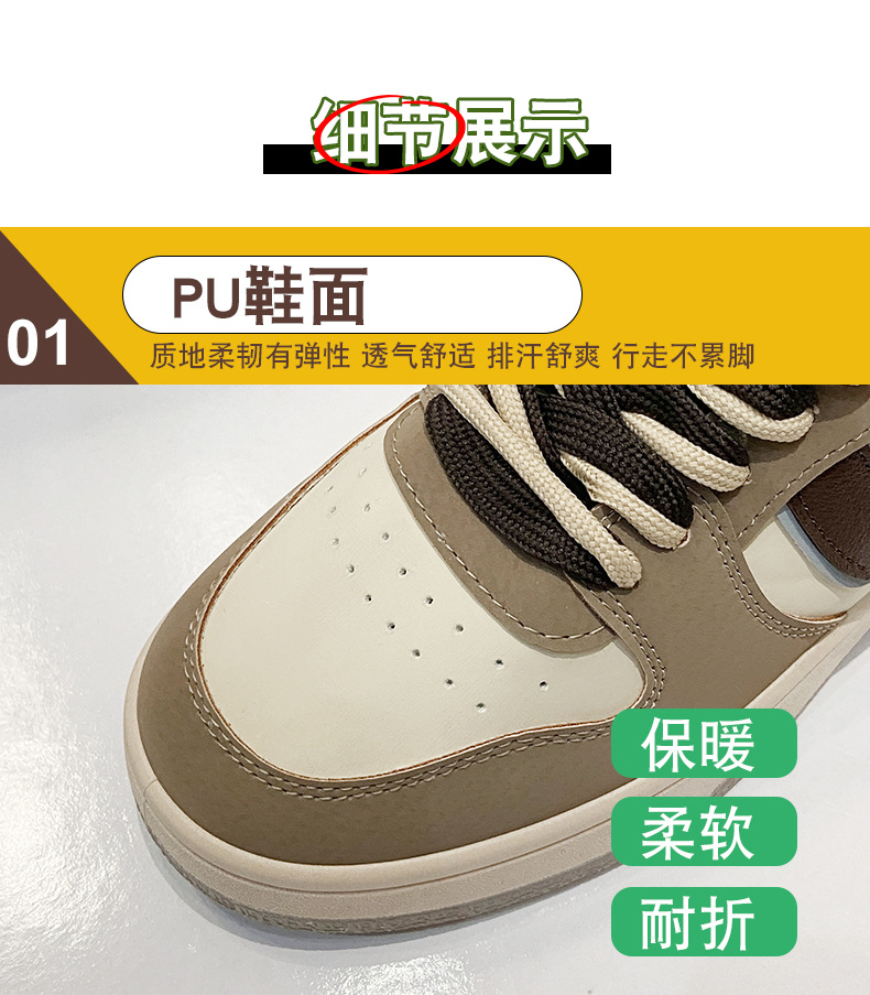 2021 Winter New Flat Heel Front Lace-up Daily round Toe Gray High-Top Artificial Fur Women's Shoes Color Matching Warm Casual Shoes