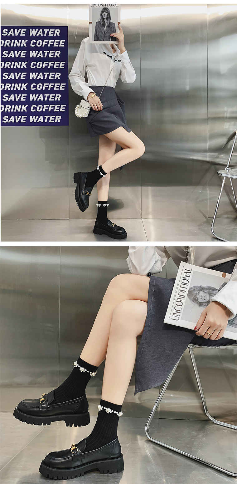 British Uniform Small Leather Shoes for Women 2021 Autumn New Flat Heel Leisure Pumps Women's First Layer Cowhide Platform Loafers British Uniform Small Leather Shoes for Women 2021 Autumn New Flat Heel Leisure Pumps Women's First Layer Cowhide Platform Loafers