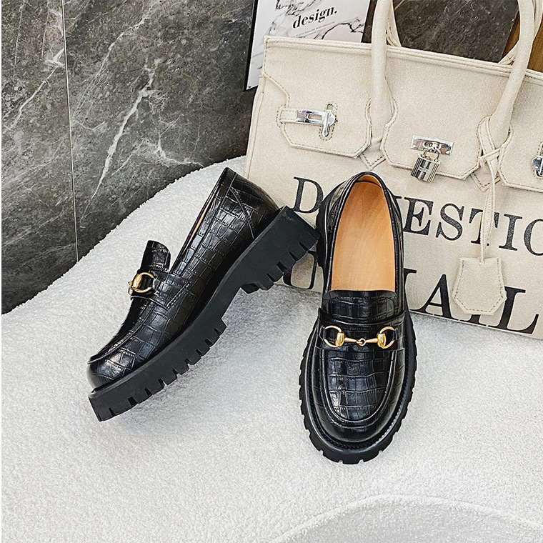 British Uniform Small Leather Shoes for Women 2021 Autumn New Flat Heel Leisure Pumps Women's First Layer Cowhide Platform Loafers British Uniform Small Leather Shoes for Women 2021 Autumn New Flat Heel Leisure Pumps Women's First Layer Cowhide Platform Loafers