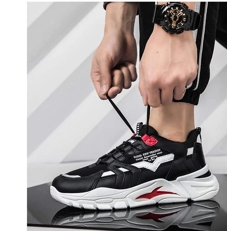 2020 Spring Korean Sports Shoes Trendy All-Match Men&#039;s Shoes Platform Running Shoes