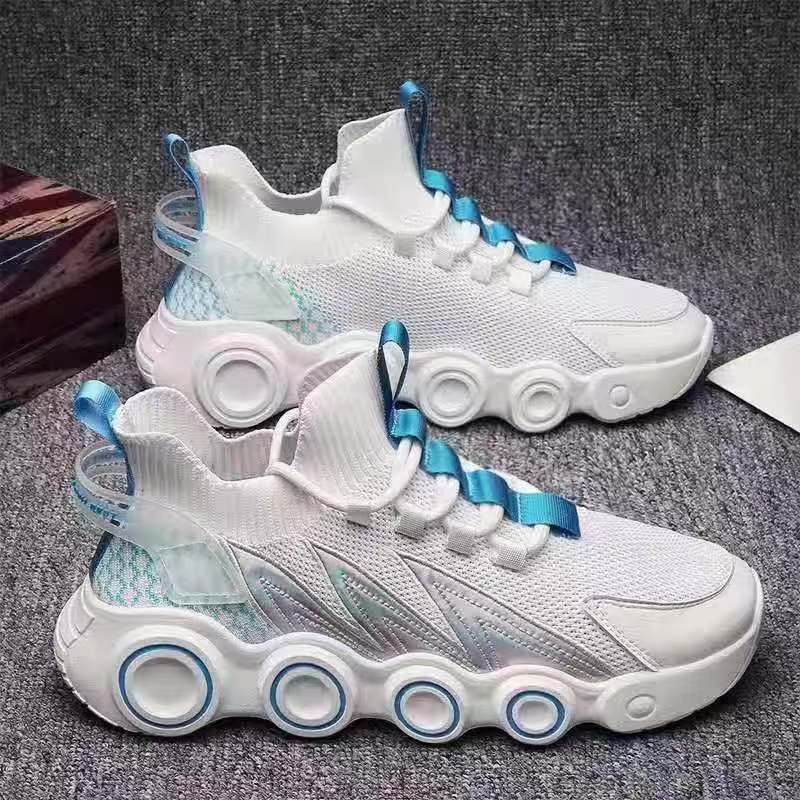 Hot Wheels Casual Shoes Winter New Men&#039;s Sports Shoes Fashion Korean Style Height-Increasing Fashion Shoes Flying Woven Men&#039;s Breathable Shoes