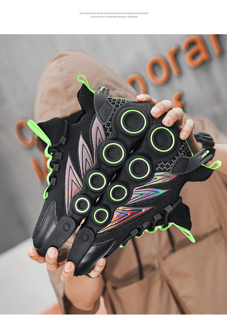 Hot Wheels Casual Shoes Winter New Men's Sports Shoes Fashion Korean Style Height-Increasing Fashion Shoes Flying Woven Men's Breathable Shoes