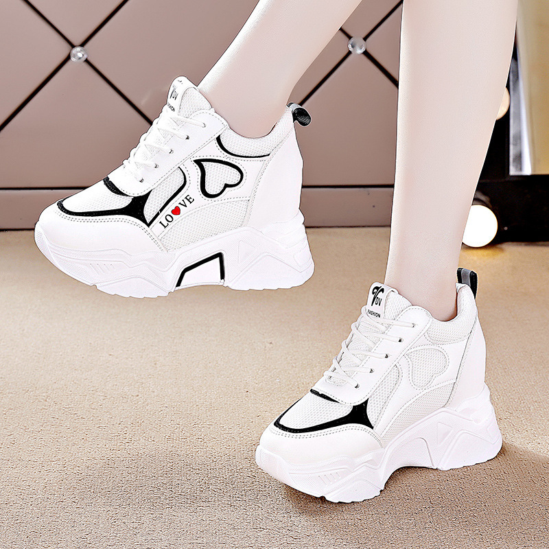 Dad Shoes Women&#039;s 2021 New Shoes Breathable Autumn and Winter Casual Women&#039;s Sports Shoes Platform Hidden Heel White Shoes