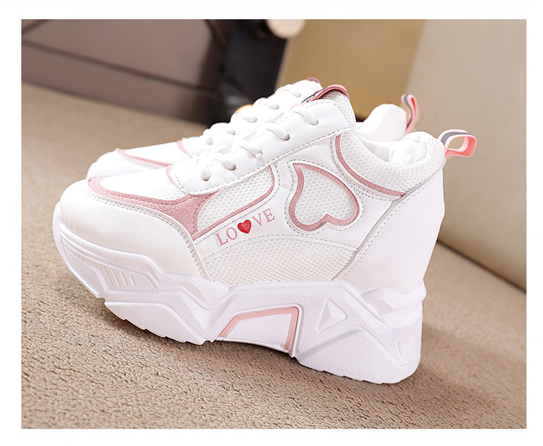 Dad Shoes Women's 2021 New Shoes Breathable Autumn and Winter Casual Women's Sports Shoes Platform Hidden Heel White Shoes