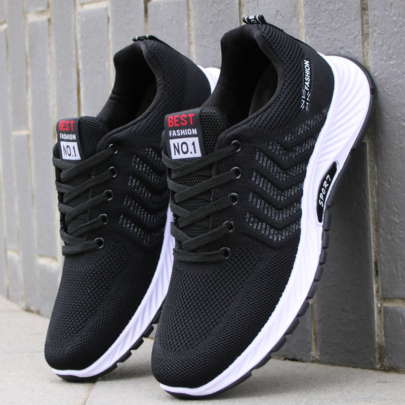 Spring Men&#039;s Breathable Mesh Shoes All-Match Fashionable Mesh Shoes Deodorant Travel Shoes Student Casual Running Sports Shoes Men