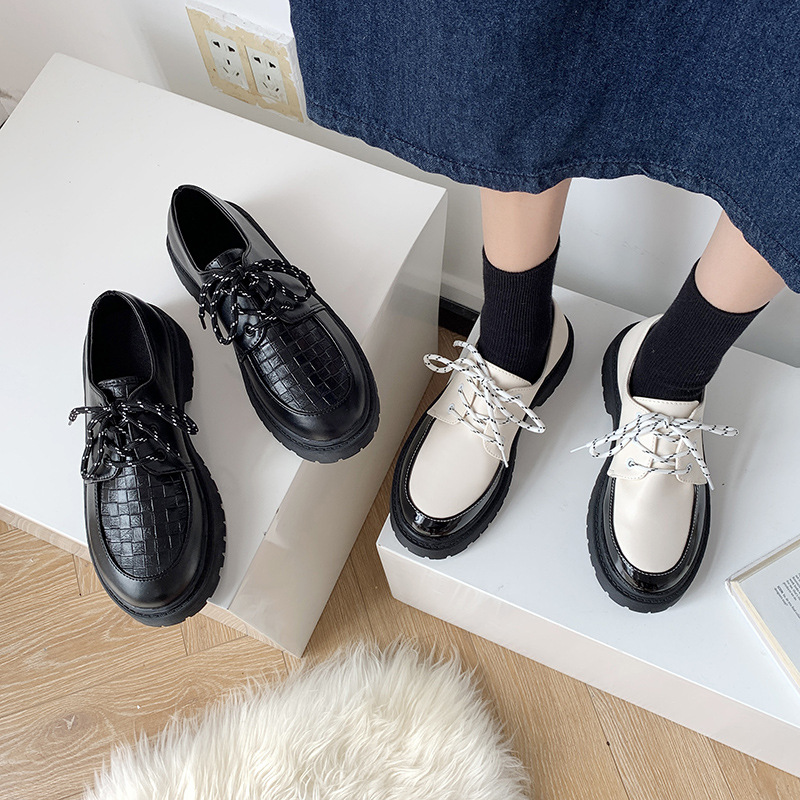British Leather Shoes Women&#039;s 2020 Spring and Autumn New Korean Style Fashion Shoes Internet Hot Casual Sports Shoes Ins Fashion