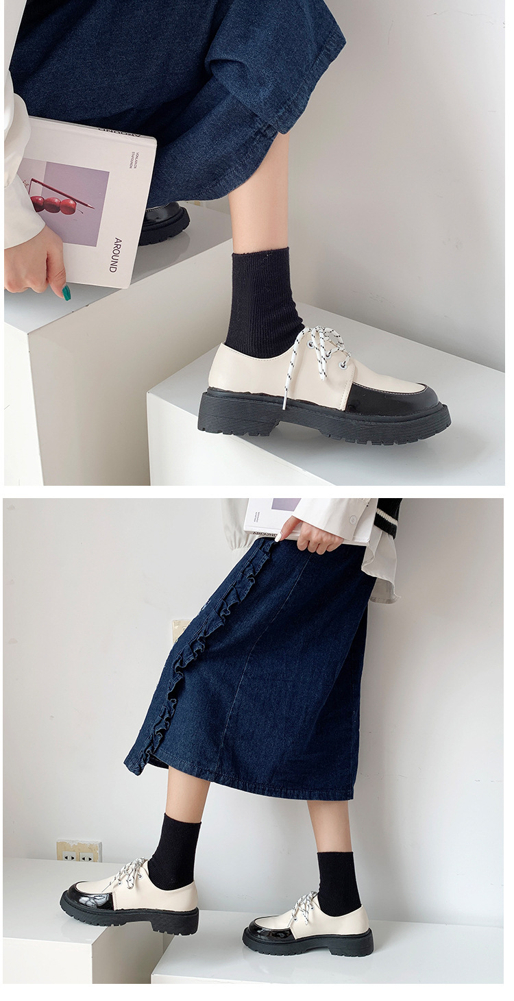 British Leather Shoes Women's 2020 Spring and Autumn New Korean Style Fashion Shoes Internet Hot Casual Sports Shoes Ins Fashion