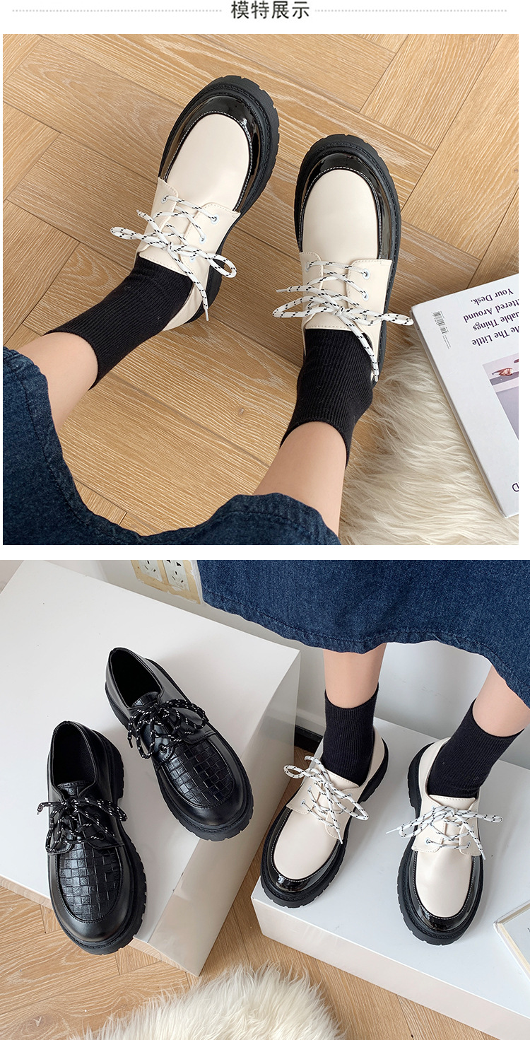 British Leather Shoes Women's 2020 Spring and Autumn New Korean Style Fashion Shoes Internet Hot Casual Sports Shoes Ins Fashion