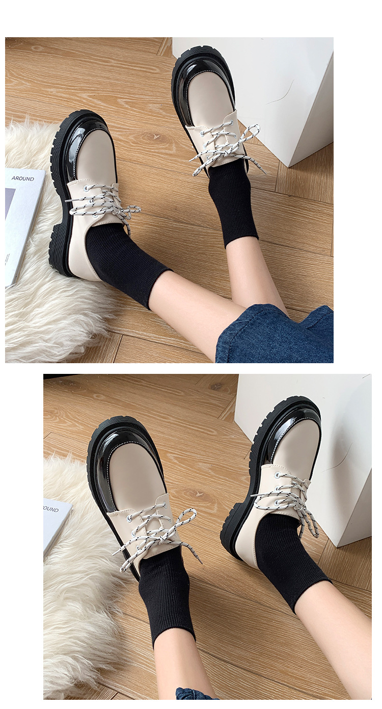 British Leather Shoes Women's 2020 Spring and Autumn New Korean Style Fashion Shoes Internet Hot Casual Sports Shoes Ins Fashion