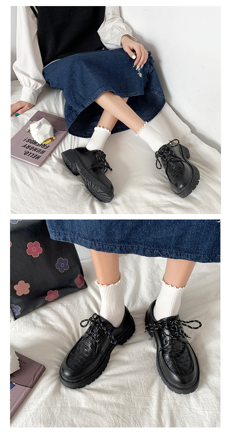 British Leather Shoes Women's 2020 Spring and Autumn New Korean Style Fashion Shoes Internet Hot Casual Sports Shoes Ins Fashion