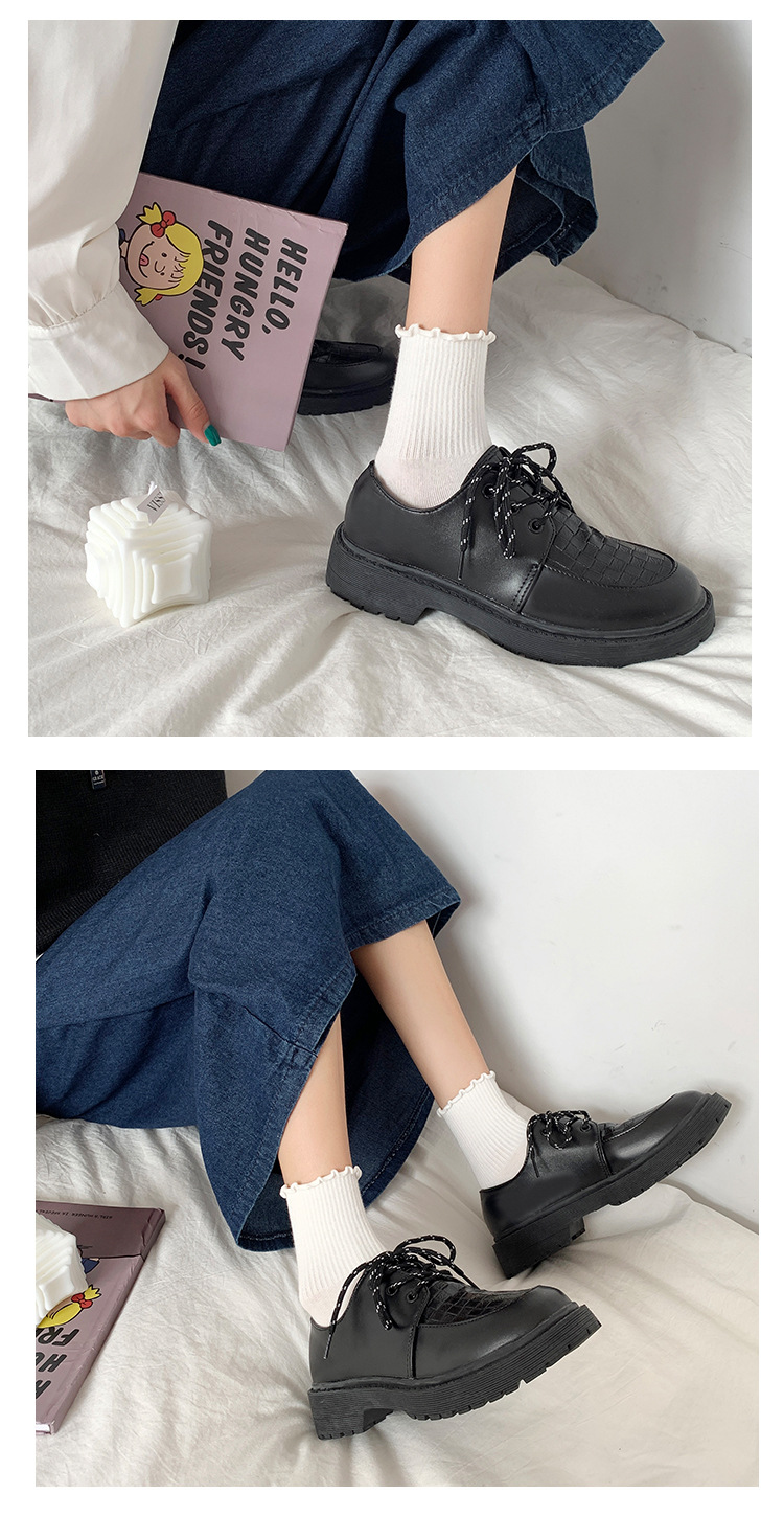 British Leather Shoes Women's 2020 Spring and Autumn New Korean Style Fashion Shoes Internet Hot Casual Sports Shoes Ins Fashion