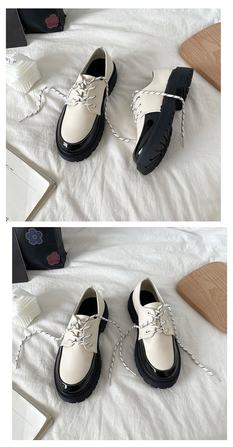 British Leather Shoes Women's 2020 Spring and Autumn New Korean Style Fashion Shoes Internet Hot Casual Sports Shoes Ins Fashion