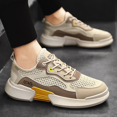Cross Border men's Shoes Sport Mesh Upper Shoes Breathable Running Shoes Men 2020 Summer New Comfortable Men's Leisure sports shoes