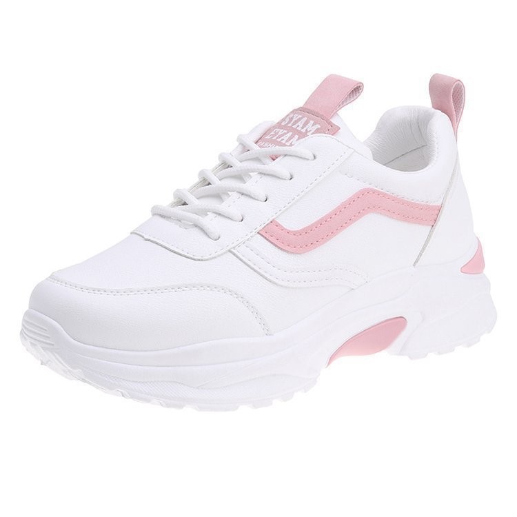 2021 Spring and Summer New Sports Shoes Women&#039;s Ins Popular Net Red Platform Height Increasing Fashion Korean Style Students&#039; Shoes White Shoes