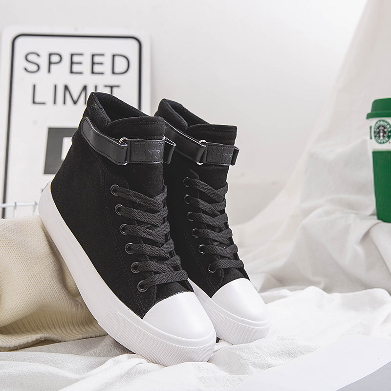 2019 feiyao high-top canvas shoes for women and cotton winter thermal shoes for Korean students anti-freeze leisure sports shoes for women