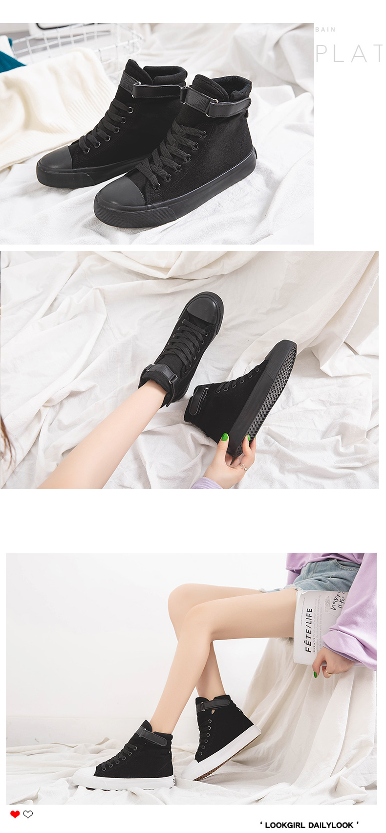 2019 feiyao high-top canvas shoes for women and cotton winter thermal shoes for Korean students anti-freeze leisure sports shoes for women 2019 feiyao high-top canvas shoes for women and cotton winter thermal shoes for Korean students anti-freeze leisure sports shoes for women