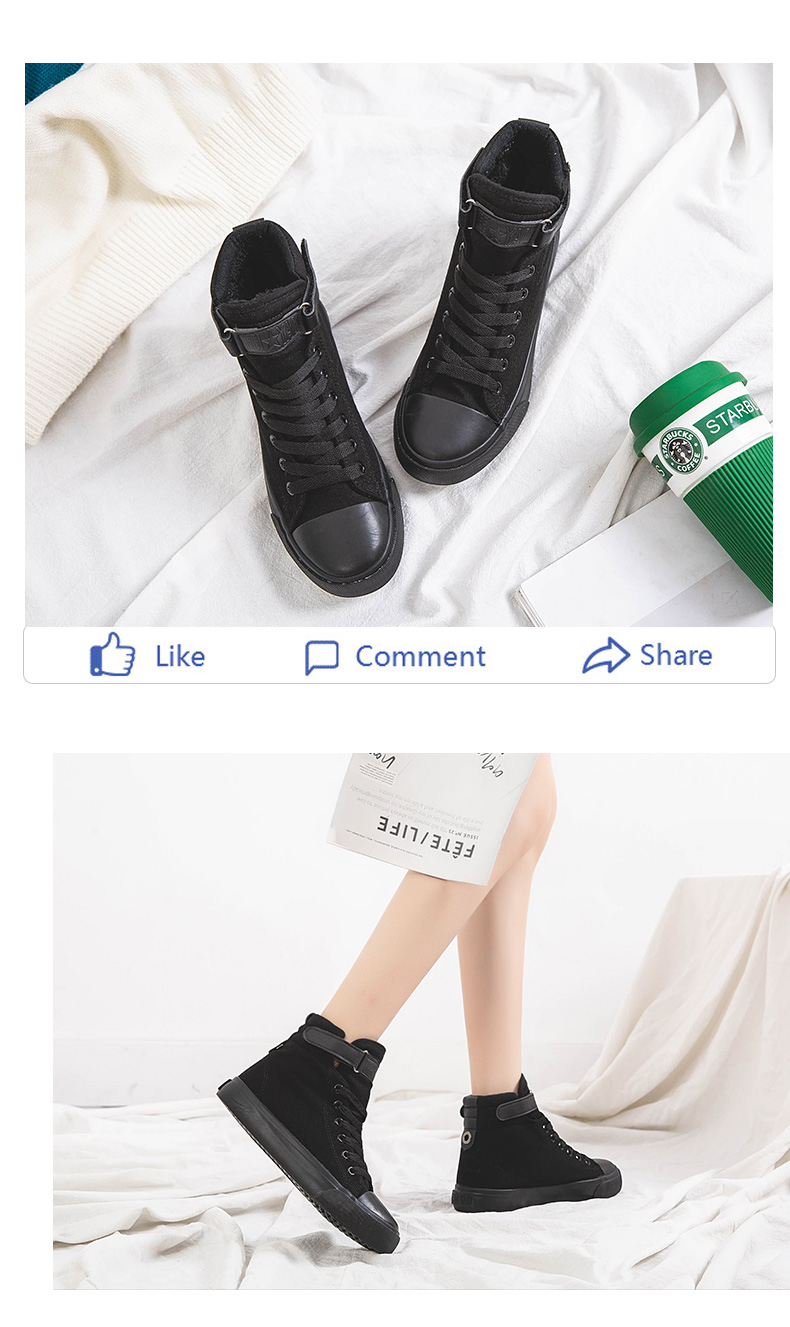 2019 feiyao high-top canvas shoes for women and cotton winter thermal shoes for Korean students anti-freeze leisure sports shoes for women 2019 feiyao high-top canvas shoes for women and cotton winter thermal shoes for Korean students anti-freeze leisure sports shoes for women