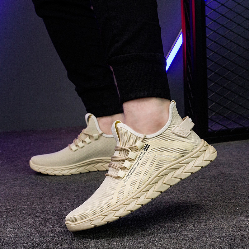 New 2020 Flying Woven Shoes Men's Shoes Breathable Coconut Low-Top Men's Casual Shoes Sports Shoes Running Shoes Internet Hot Shoes