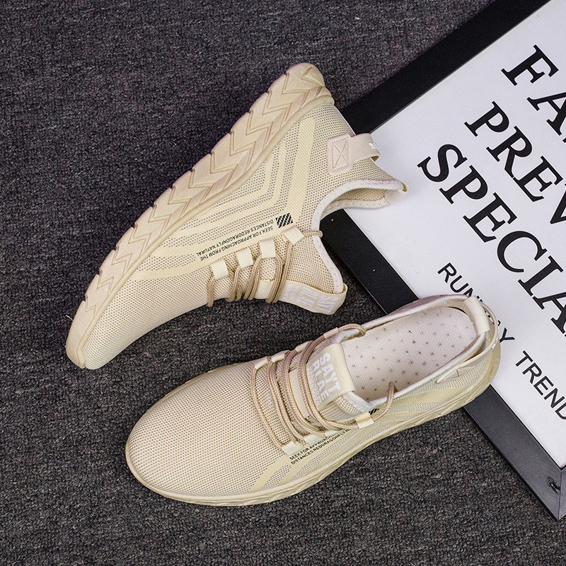 New 2020 Flying Woven Shoes Men's Shoes Breathable Coconut Low-Top Men's Casual Shoes Sports Shoes Running Shoes Internet Hot Shoes
