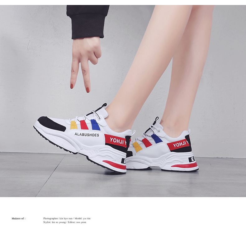 Spring ins super hot dad shoes breathable sports shoes women&#039;s shoes thick soles