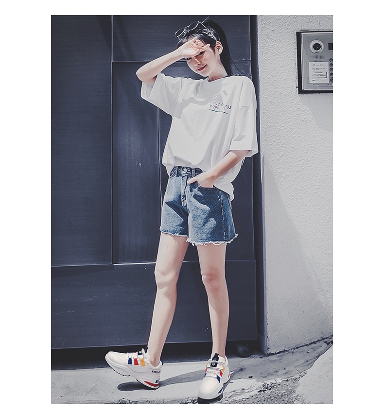 Spring ins super hot dad shoes breathable sports shoes women's shoes thick soles