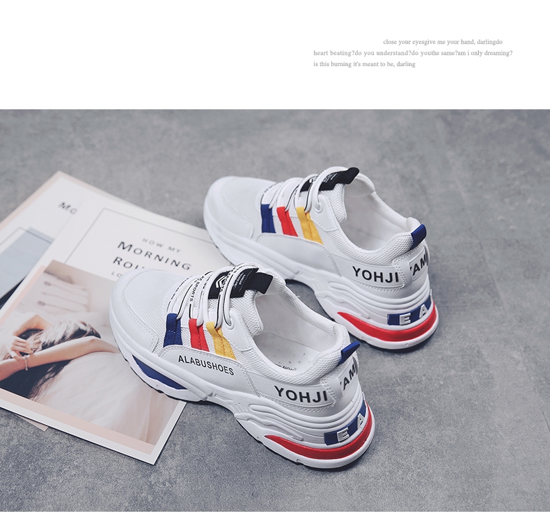 Spring ins super hot dad shoes breathable sports shoes women's shoes thick soles