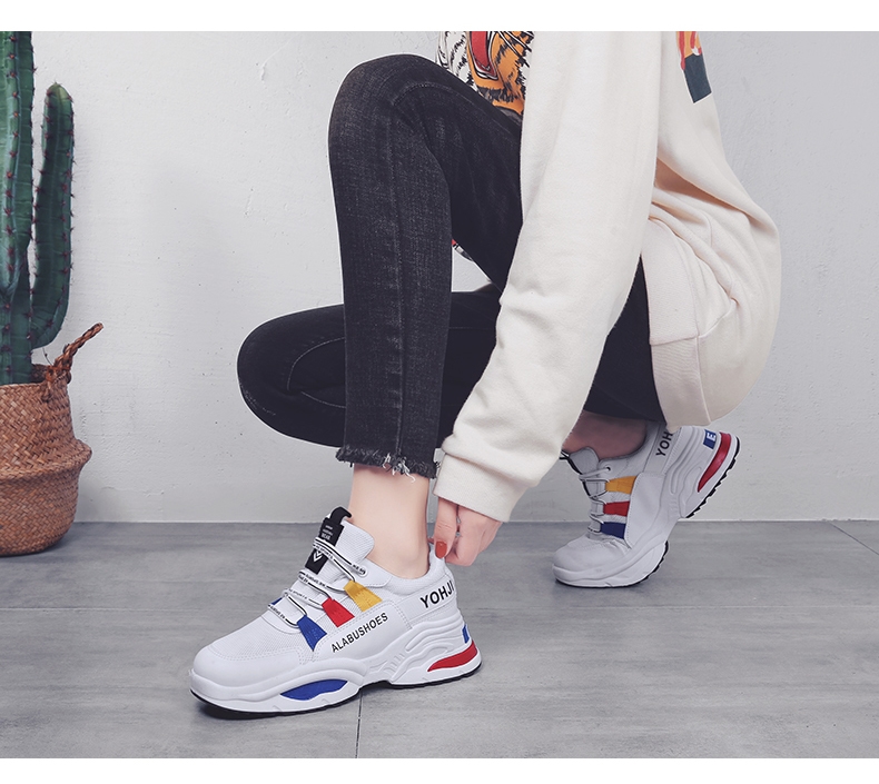 Spring ins super hot dad shoes breathable sports shoes women's shoes thick soles