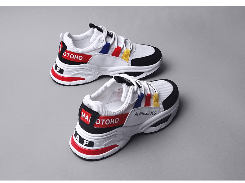 Spring ins super hot dad shoes breathable sports shoes women's shoes thick soles