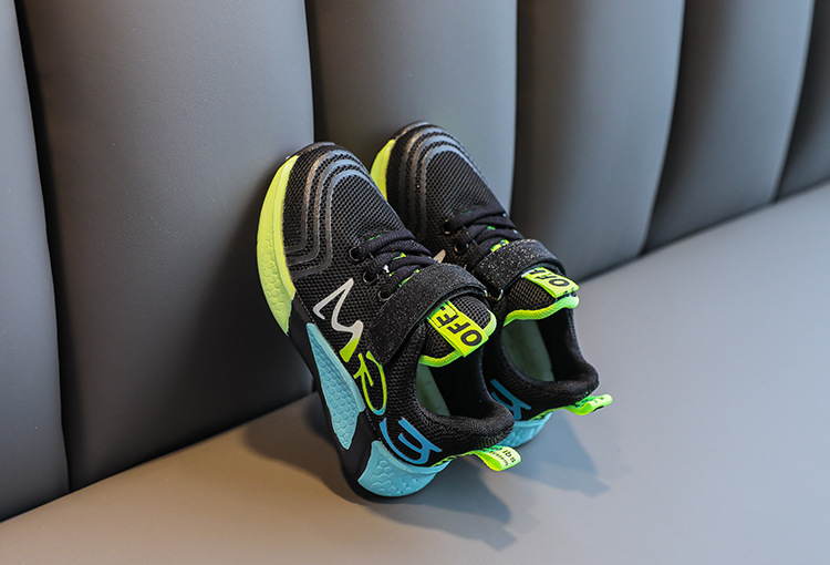 Autumn 2020 New Color Matching Trend Web Celebrity Running Shoes for Boys Korean Girls Pink Sports Shoes for Children